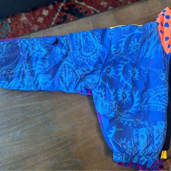 OBERMEYER VINTAGE SKI SNOW JACKET Woman’s size 10 bright neon 80s 90s retro - Picture 12 of 15